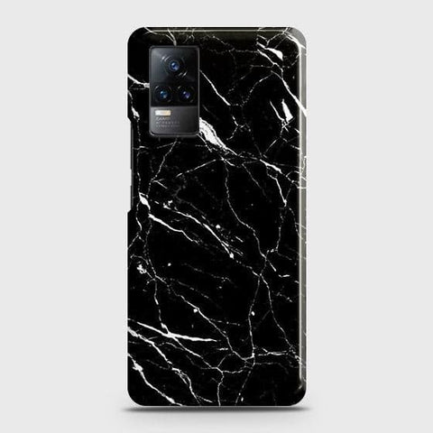 Vivo V21e Cover - Trendy Black Marble Printed Hard Case with Life Time Colors Guarantee ( Fast Delivery )