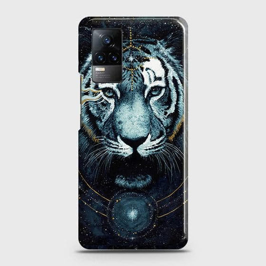 Vivo V21e Cover - Vintage Galaxy Tiger Printed Hard Case with Life Time Colors Guarante