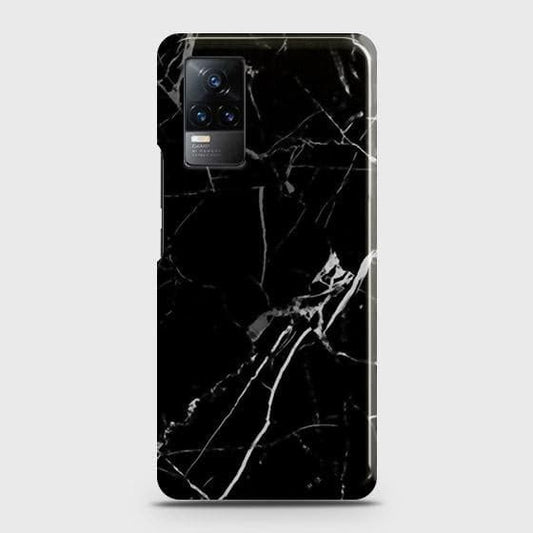 Vivo V21e Cover - Black Modern Classic Marble Printed Hard Case with Life Time Colors Guarantee