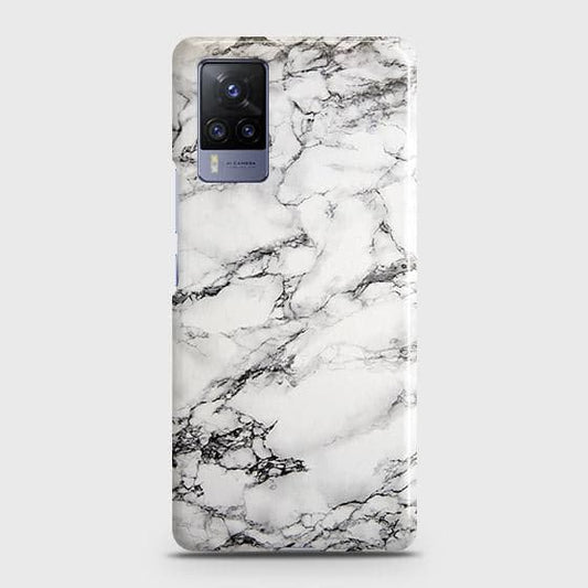 Vivo X60 Pro Cover - Matte Finish - Trendy Mysterious White Marble Printed Hard Case with Life Time Colors Guarantee