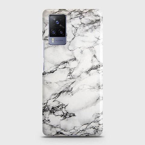 Vivo X60 Pro Cover - Matte Finish - Trendy Mysterious White Marble Printed Hard Case with Life Time Colors Guarantee