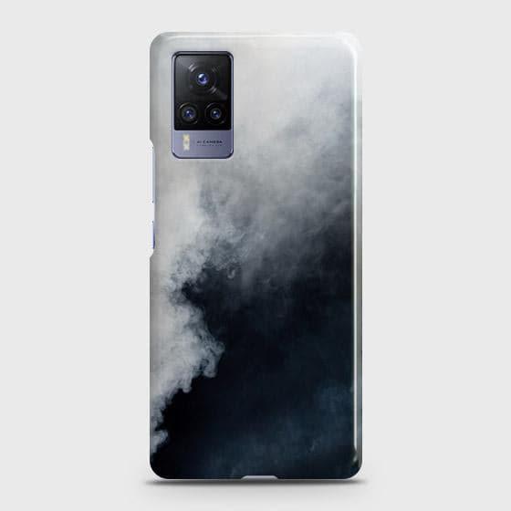 Vivo X60 Pro Cover - Matte Finish - Trendy Misty White and Black Marble Printed Hard Case with Life Time Colors Guarantee ( Fast Delivery )