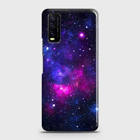 Vivo Y20 Cover - Dark Galaxy Stars Modern Printed Hard Case with Life Time Colors Guarantee