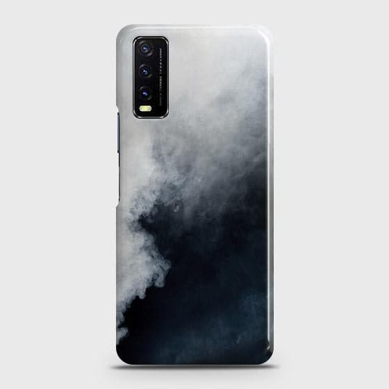 Vivo Y20 Cover - Matte Finish - Trendy Misty White and Black Marble Printed Hard Case with Life Time Colors Guarantee