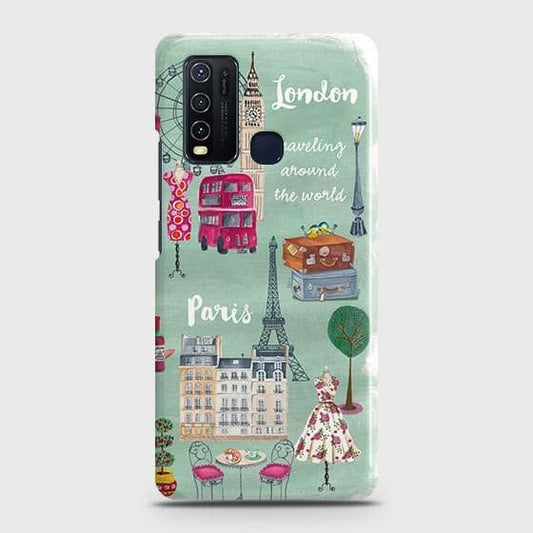Vivo Y30 Cover - Matte Finish - London, Paris, New York ModernPrinted Hard Case with Life Time Colors Guarantee
