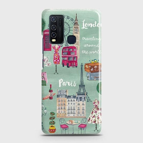 Vivo Y50 Cover - Matte Finish - London, Paris, New York ModernPrinted Hard Case with Life Time Colors Guarantee