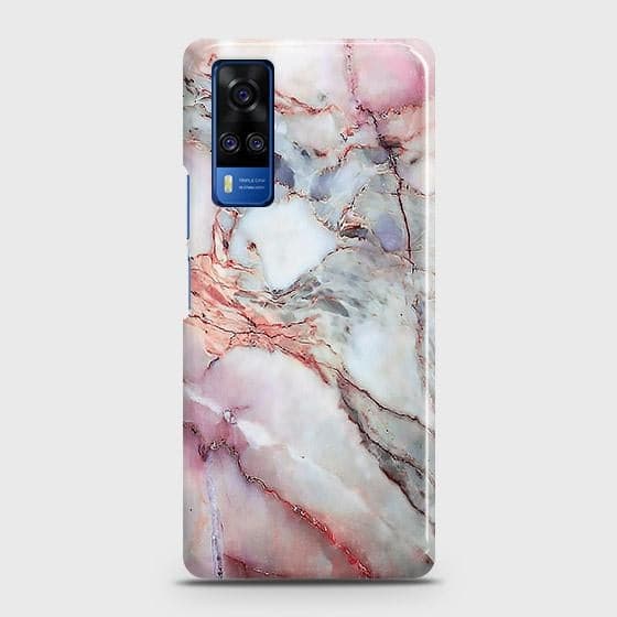 Vivo Y51 2020 Cover - Violet Sky Marble Trendy Printed Hard Case with Life Time Colors Guarantee