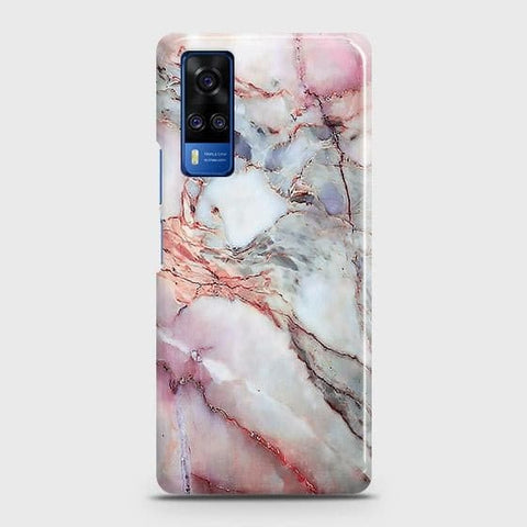 Vivo Y51 2020 Cover - Violet Sky Marble Trendy Printed Hard Case with Life Time Colors Guarantee