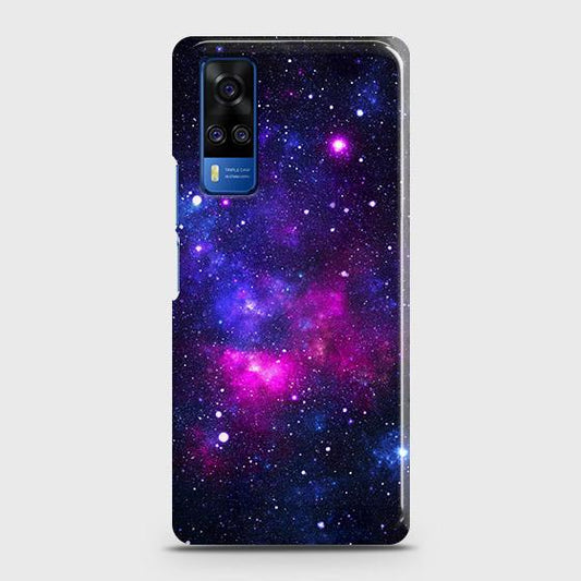 Vivo Y53s 4G Cover - Dark Galaxy Stars Modern Printed Hard Case with Life Time Colors Guarantee