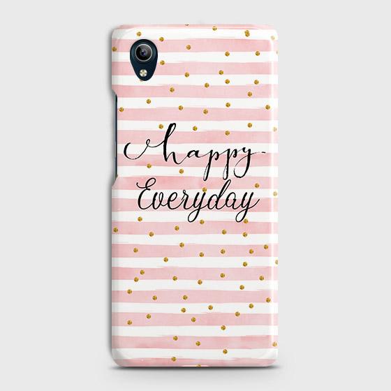 Vivo Y90 Cover - Trendy Happy Everyday Printed Hard Case with Life Time Colors Guarantee