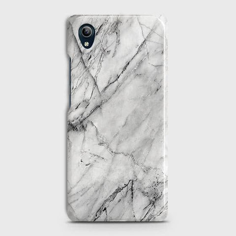Vivo Y90 Cover - Matte Finish - Trendy White Floor Marble Printed Hard Case with Life Time Colors Guarantee - D2