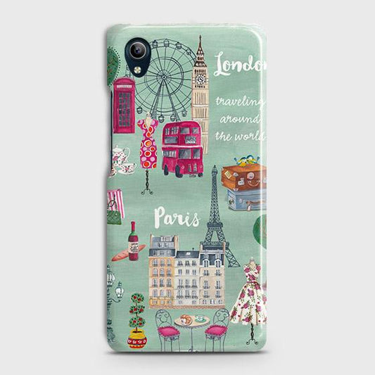 Vivo Y90 Cover - Matte Finish - London, Paris, New York ModernPrinted Hard Case with Life Time Colors Guarantee