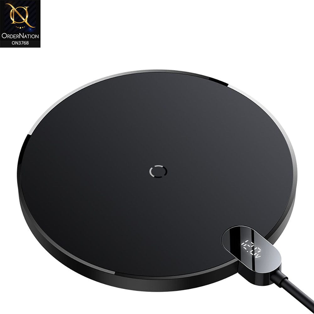 Wireless Charger Black Baseus Digital Led Display Gen