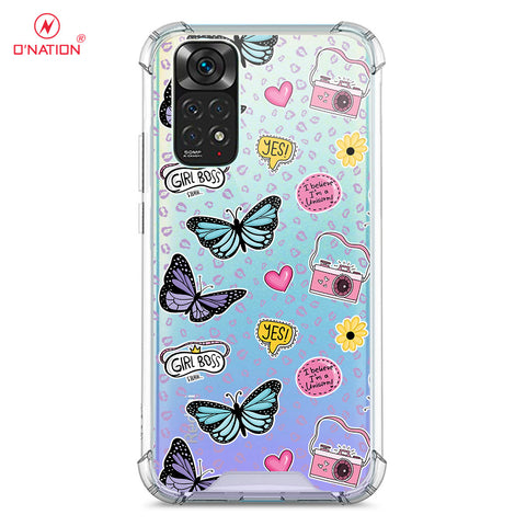 Xiaomi Redmi Note 11 Cover - O'Nation Butterfly Dreams Series - 9 Designs - Clear Phone Case - Soft Silicon Borders