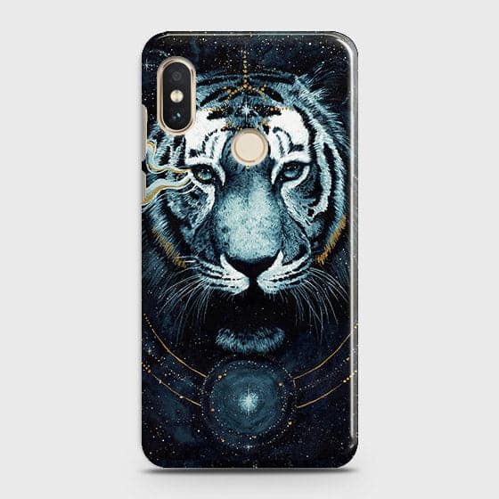 Xiaomi Mi 8 Cover - Vintage Galaxy Tiger Printed Hard Case with Life Time Colors Guarantee