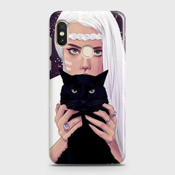 Xiaomi Mi 8 Cover - Trendy Wild Black Cat Printed Hard Case with Life Time Colors Guarantee