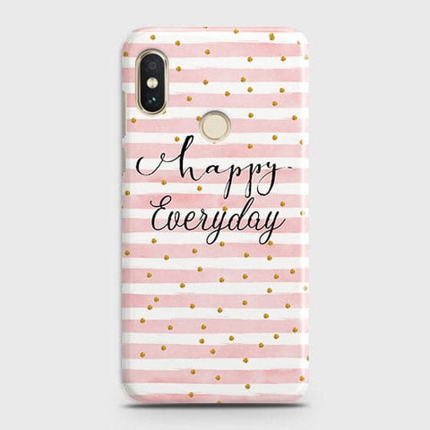 Xiaomi Mi 8 Cover - Trendy Happy Everyday Printed Hard Case with Life Time Colors Guarantee