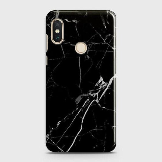Xiaomi Mi 8 Cover - Black Modern Classic Marble Printed Hard Case with Life Time Colors Guarantee