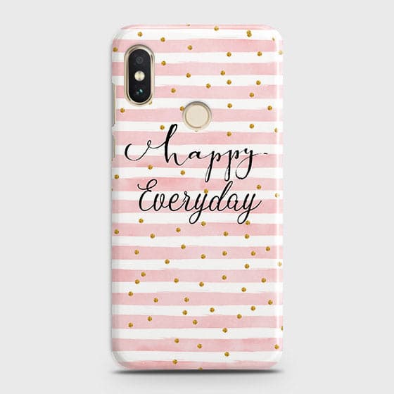 Xiaomi Mi A2 / Mi 6X Cover - Trendy Happy Everyday Printed Hard Case with Life Time Colors Guarantee(1)
