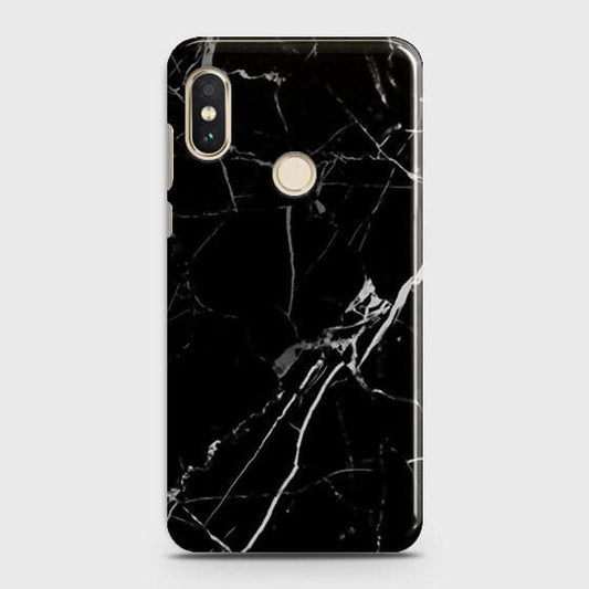 Xiaomi Mi A2 / Mi 6X Cover - Black Modern Classic Marble Printed Hard Case with Life Time Colors Guarantee