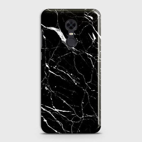 Xiaomi Redmi 5 Cover - Trendy Black Marble Printed Hard Case with Life Time Colors Guarantee