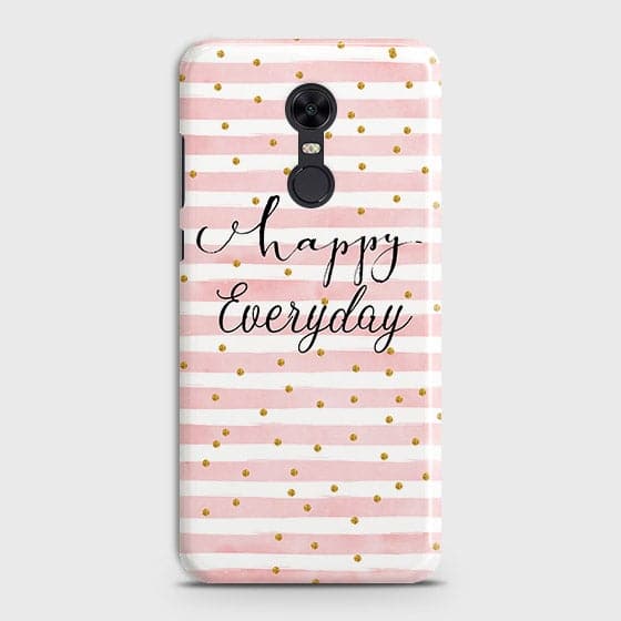 Xiaomi Redmi 5 Cover - Trendy Happy Everyday Printed Hard Case with Life Time Colors Guarantee