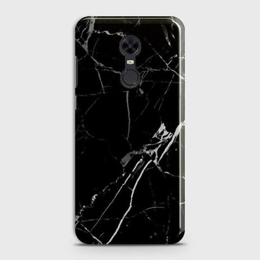 Xiaomi Redmi 5 Cover - Black Modern Classic Marble Printed Hard Case with Life Time Colors Guarantee