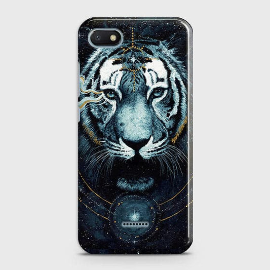 Xiaomi Redmi 6A Cover - Vintage Galaxy Tiger Printed Hard Case with Life Time Colors Guarantee