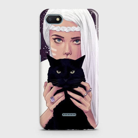 Xiaomi Redmi 6A Cover - Trendy Wild Black Cat Printed Hard Case with Life Time Colors Guarantee