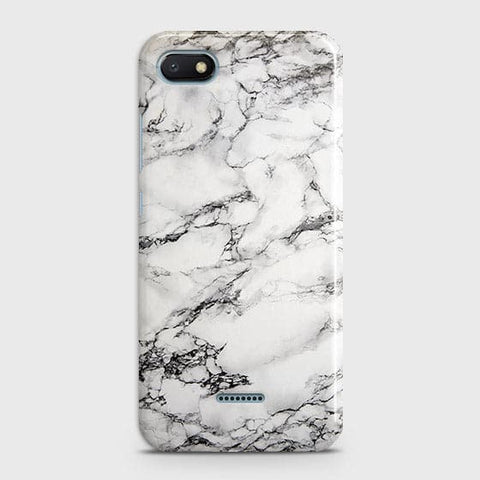 Xiaomi Redmi 6A Cover - Matte Finish - Trendy Mysterious White Marble Printed Hard Case with Life Time Colors Guarantee