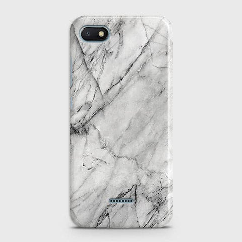 Xiaomi Redmi 6A Cover - Matte Finish - Trendy White Floor Marble Printed Hard Case with Life Time Colors Guarantee - D2