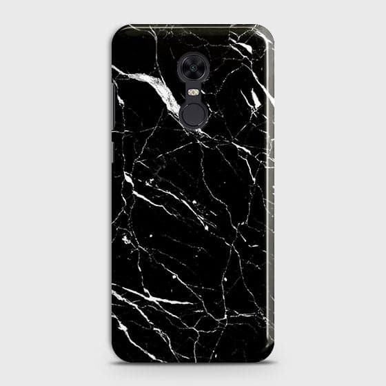 Xiaomi Redmi Note 5 / Redmi 5 Plus Cover - Trendy Black Marble Printed Hard Case with Life Time Colors Guarantee