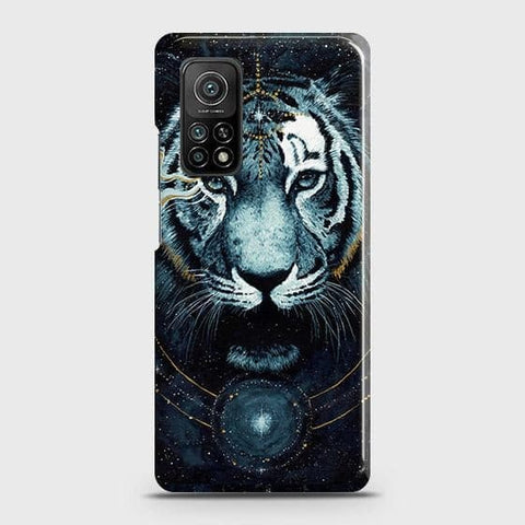 Xiaomi Mi 10T Cover - Vintage Galaxy Tiger Printed Hard Case with Life Time Colors Guarante