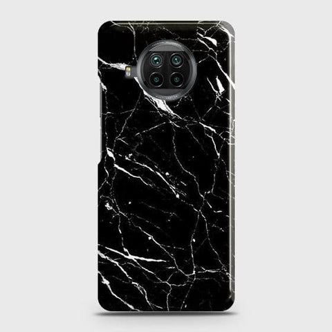 Xiaomi Mi 10T Lite Cover - Trendy Black Marble Printed Hard Case with Life Time Colors Guarantee