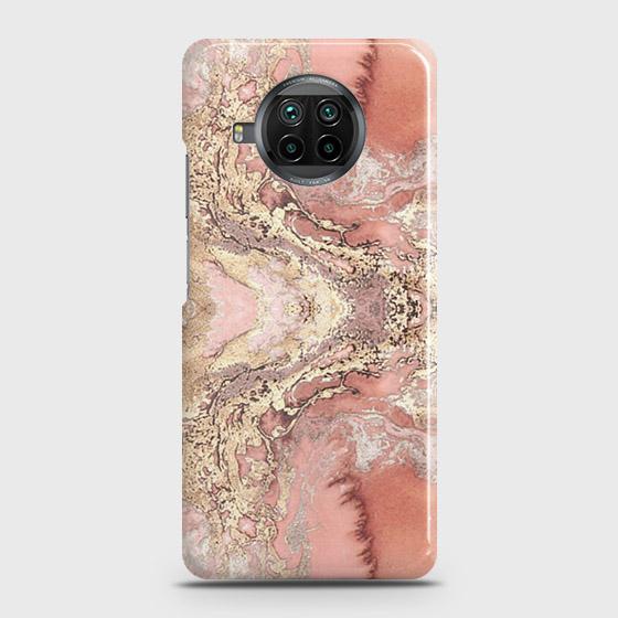 Xiaomi Mi 10T Lite Cover - Trendy Chic Rose Gold Marble Printed Hard Case with Life Time Colors Guarantee