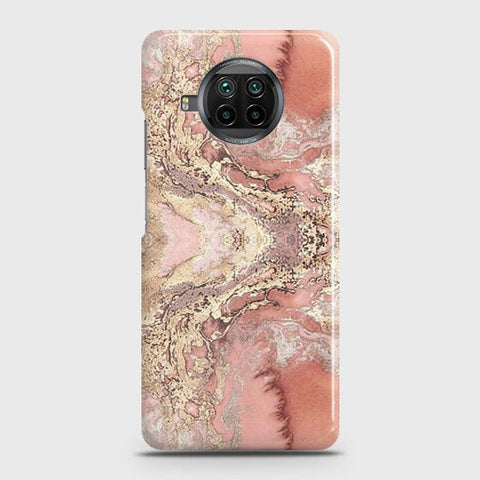 Xiaomi Mi 10T Lite Cover - Trendy Chic Rose Gold Marble Printed Hard Case with Life Time Colors Guarantee