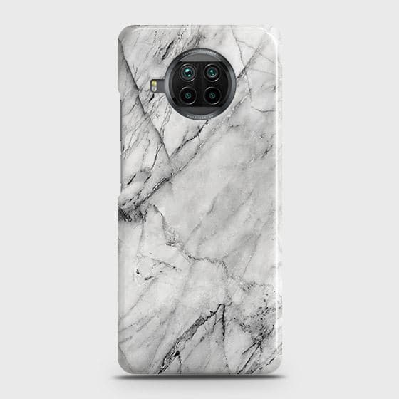 Xiaomi Mi 10T Lite Cover - Matte Finish - Trendy White Marble Printed Hard Case with Life Time Colors Guarantee