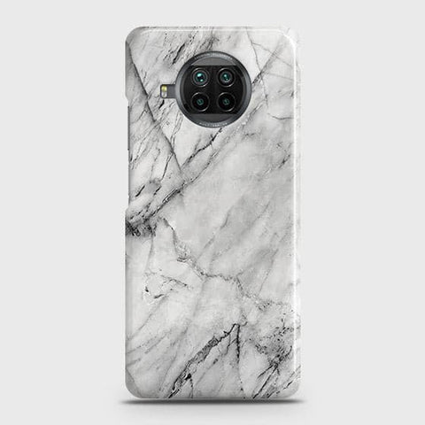 Xiaomi Mi 10T Lite Cover - Matte Finish - Trendy White Marble Printed Hard Case with Life Time Colors Guarantee
