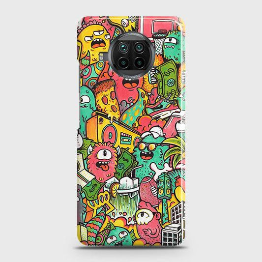Xiaomi Mi 10T Lite Cover - Matte Finish - Candy Colors Trendy Sticker collage Printed Hard Case with Life Time Colors Guarantee