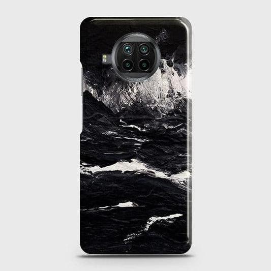 Xiaomi Mi 10T Lite Cover - Black Ocean Marble Trendy Printed Hard Case with Life Time Colors Guarantee