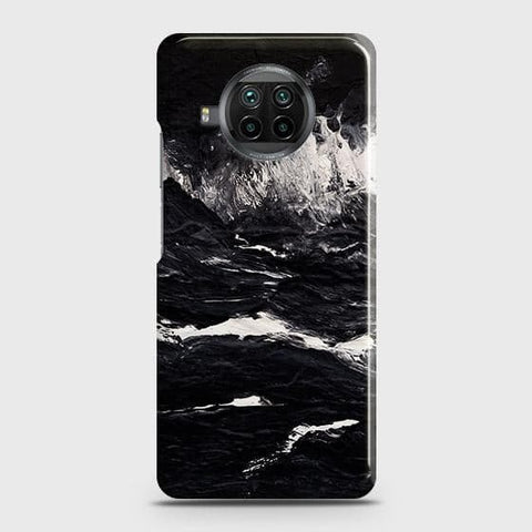 Xiaomi Mi 10T Lite Cover - Black Ocean Marble Trendy Printed Hard Case with Life Time Colors Guarantee
