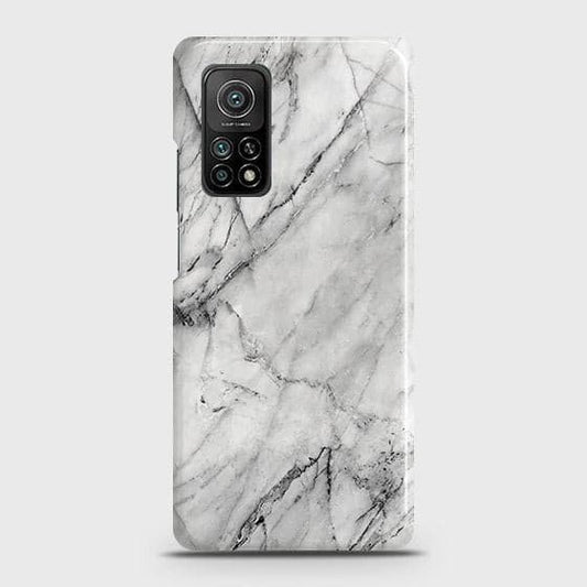 Xiaomi Mi 10T Pro Cover - Matte Finish - Trendy White Marble Printed Hard Case with Life Time Colors Guarantee b62