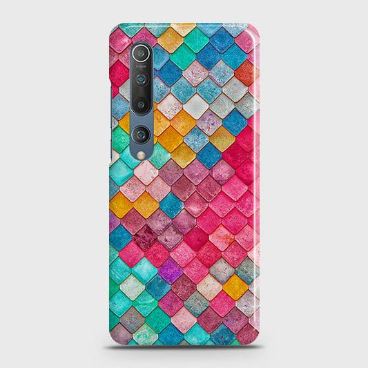 Xiaomi Mi 10 Cover - Chic Colorful Mermaid Printed Hard Case with Life Time Colors Guarantee