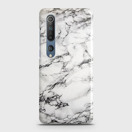 Xiaomi Mi 10 Cover - Matte Finish - Trendy Mysterious White Marble Printed Hard Case with Life Time Colors Guarantee
