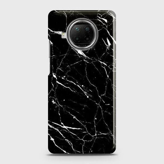 Xiaomi Mi 10i Cover - Trendy Black Marble Printed Hard Case with Life Time Colors Guarantee