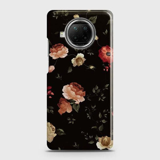 Xiaomi Mi 10i Cover - Matte Finish - Dark Rose Vintage Flowers Printed Hard Case with Life Time Colors Guarantee