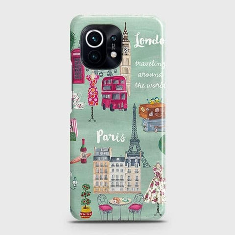 Xiaomi Mi 11 Cover - Matte Finish - London, Paris, New York ModernPrinted Hard Case with Life Time Colors Guarantee b60