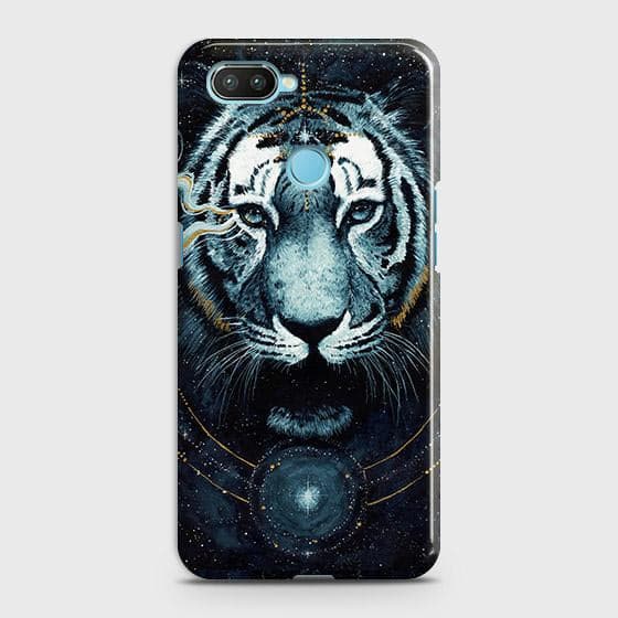 Xiaomi Mi 8 Lite Cover - Vintage Galaxy Tiger Printed Hard Case with Life Time Colors Guarantee