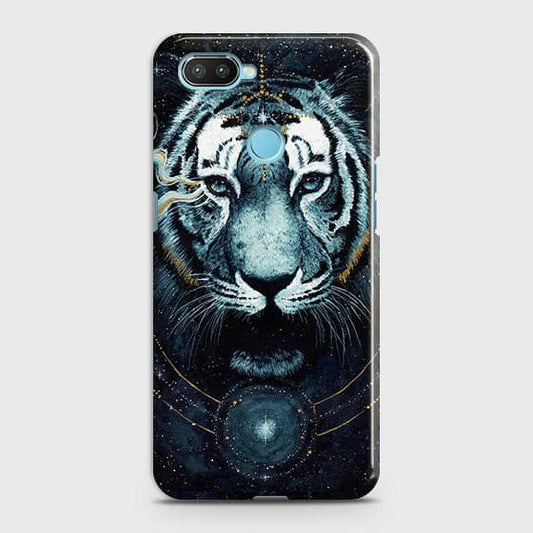 Xiaomi Mi 8 Lite Cover - Vintage Galaxy Tiger Printed Hard Case with Life Time Colors Guarantee