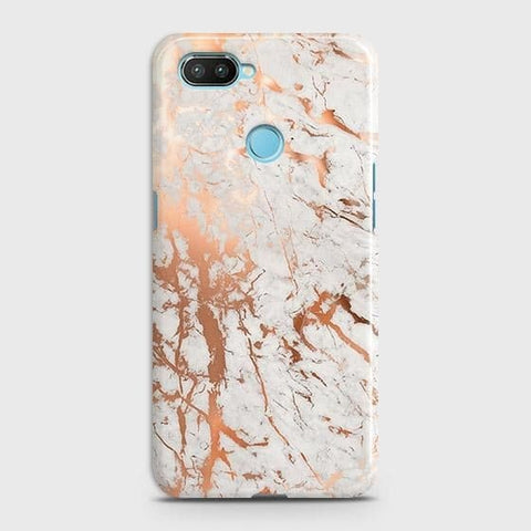 Xiaomi Mi 8 Lite Cover - In Chic Rose Gold Chrome Style Printed Hard Case with Life Time Colors Guarantee